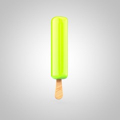 Ice cream letter I uppercase isolated on white background