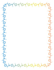 Beautiful gradient frame. Color silhouette frame for advertisements, wedding and other invitations or greeting cards. Raster clip art.