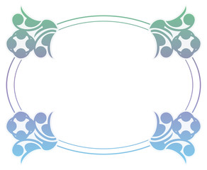 Beautiful gradient frame. Color silhouette frame for advertisements, wedding and other invitations or greeting cards. Raster clip art.