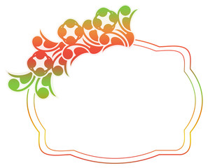 Beautiful gradient frame. Color silhouette frame for advertisements, wedding and other invitations or greeting cards. Raster clip art.