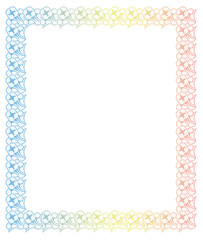 Beautiful gradient frame. Color silhouette frame for advertisements, wedding and other invitations or greeting cards. Raster clip art.