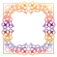 Beautiful gradient frame. Color silhouette frame for advertisements, wedding and other invitations or greeting cards. Raster clip art.
