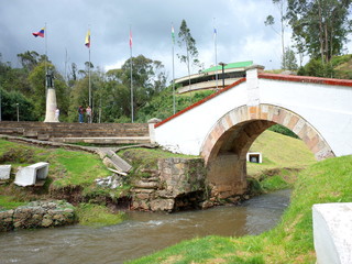 Puente de Boyaca, the site of the famous Battle of Boyaca where the army of Simon Bolivar, with the...