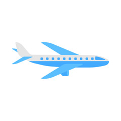Aircraft vector flat illustration. Airplane icon isolated on white background