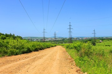 Suburban dirt road