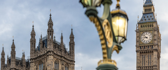 Great view of Big ben (Elizabeth tower) after sunset