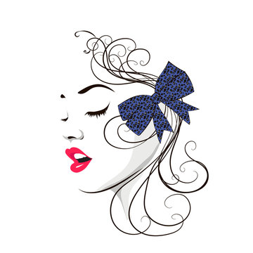 Lovely female face. Beauty icon
