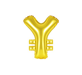 yen sign, gold color