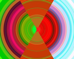 Circular colors in rainbow hues, background