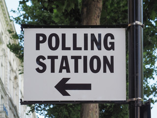 Polling station in London