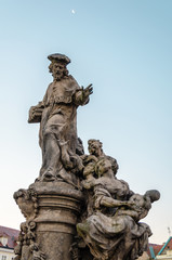 Beautiful sculpture at Charles Bridge, Prague