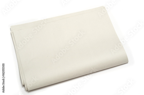 Blank Newspaper On Isolated Background Template For Advertisement Or Headline Text And Pictures Wall Mural Kanitta