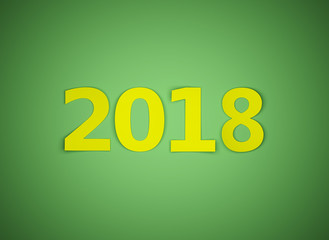      New Year 2018 - 3D Rendered Image 