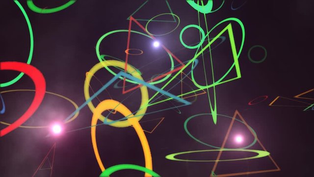 colorful shapes disco party background