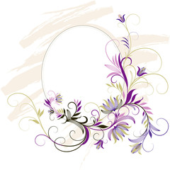 Obraz na płótnie Canvas Floral design elements and background