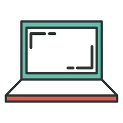 computer laptop isolated icon vector illustration design graphic