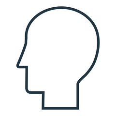 head silhouette flat icon vector illustration design graphic