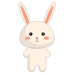 Stuffed animal rabbit icon vector illustration design graphic