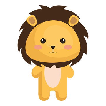 Stuffed animal lion icon vector illustration design graphic