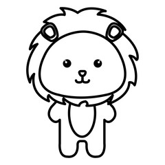 Stuffed animal lion icon vector illustration design image  