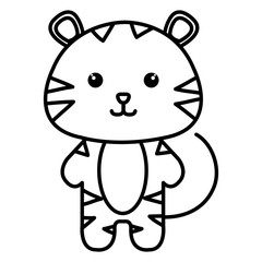 Stuffed animal tiger icon vector illustration design image  
