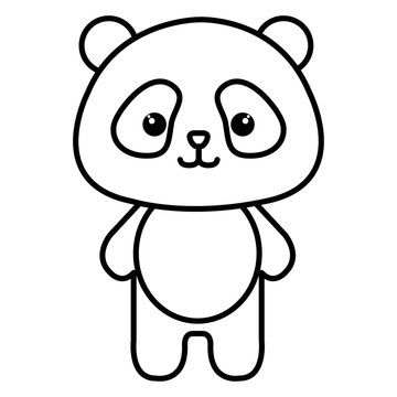 Stuffed animal panda icon vector illustration design image  