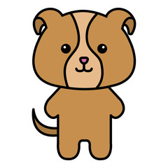 Obraz premium Stuffed animal dog icon vector illustration design graphic