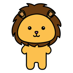 Stuffed animal lion icon vector illustration design graphic