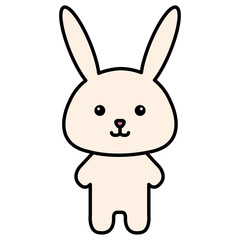 Fototapeta na wymiar Stuffed animal rabbit icon vector illustration design graphic