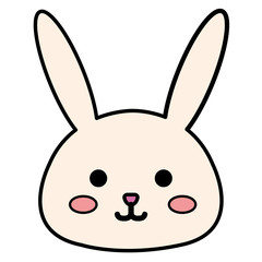 Stuffed animal rabbit icon vector illustration design graphic