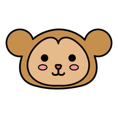 Stuffed animal monkey icon vector illsutration design graphic
