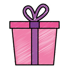 Surprise party gift icon vector illustration design doodle 