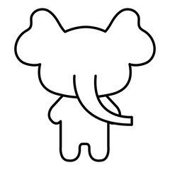 Stuffed animal elephant icon vector illustration design draw 