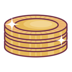 money coins file icon vector illustration design graphic
