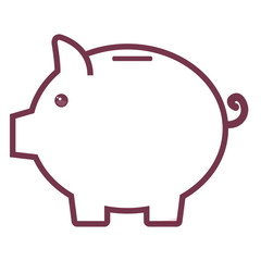 Piggy bank money icon vector illustration design graphic