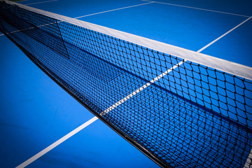 Plakat blue tennis court