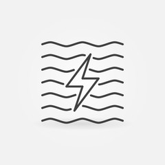 Hydroelectricity minimal icon