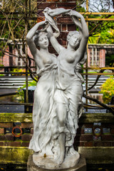 twin lady sculpture