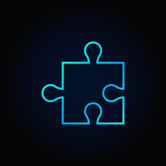 Blue puzzle icon