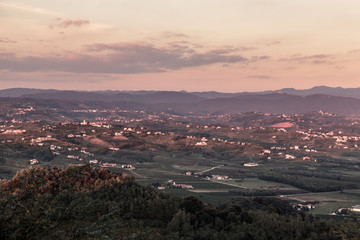 Fototapeta premium sunset at the village