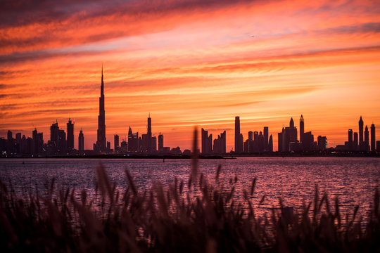 Sunset of Dubai Terrace