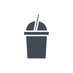 Milkshake drink silhouette icon