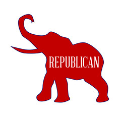 Red Republican Elephant