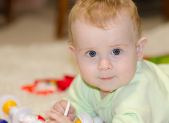 Little boy with a blue eyes
