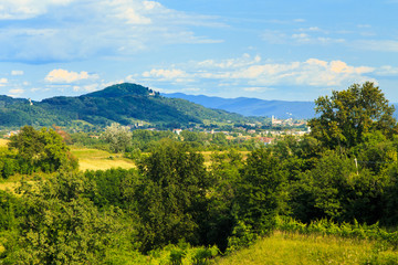 Obraz premium Sunset in the vineyards of Rosazzo