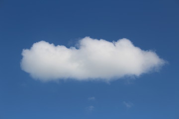 White cloud in a clean Blue sky