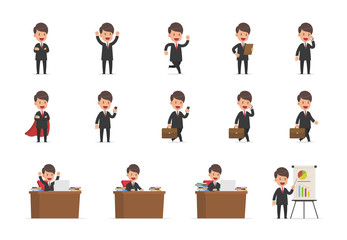 Set of Cute Businessman