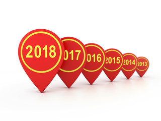     New Year 2018 - 3D Rendering Image 
