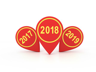     New Year 2018 - 3D Rendering Image 