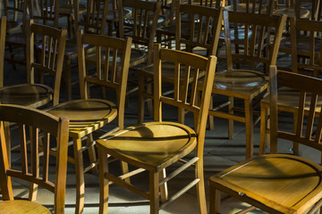 Chairs in church